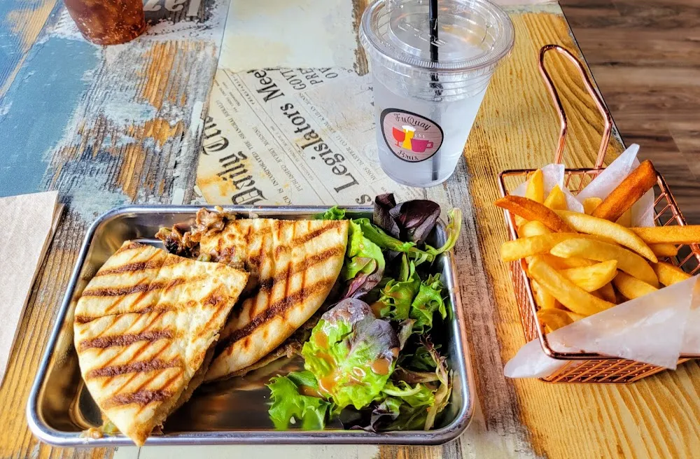 Philly Cheese Steak Panini & Fries